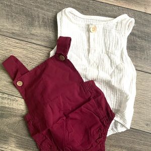 *BRAND NEW* 12 Month Romper Overall Jumpsuit Fall Minimalist outfit.